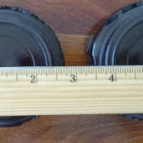 JINGFA 7" Chinese Champleve Cloisonne Garlic Head Vases Pair On Wooden Stands - Picture 6 of 6